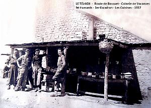 Le Telagh - Colonie de Vacances - 9e Hussards - Cuisines - 1957
